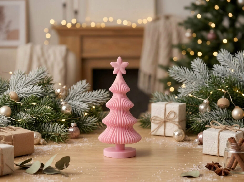 Árvore de Natal Decorativa Rosa